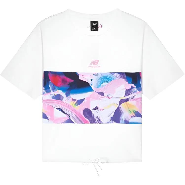 New Balance Drop Shoulder Sleeve T Shirt Women's White