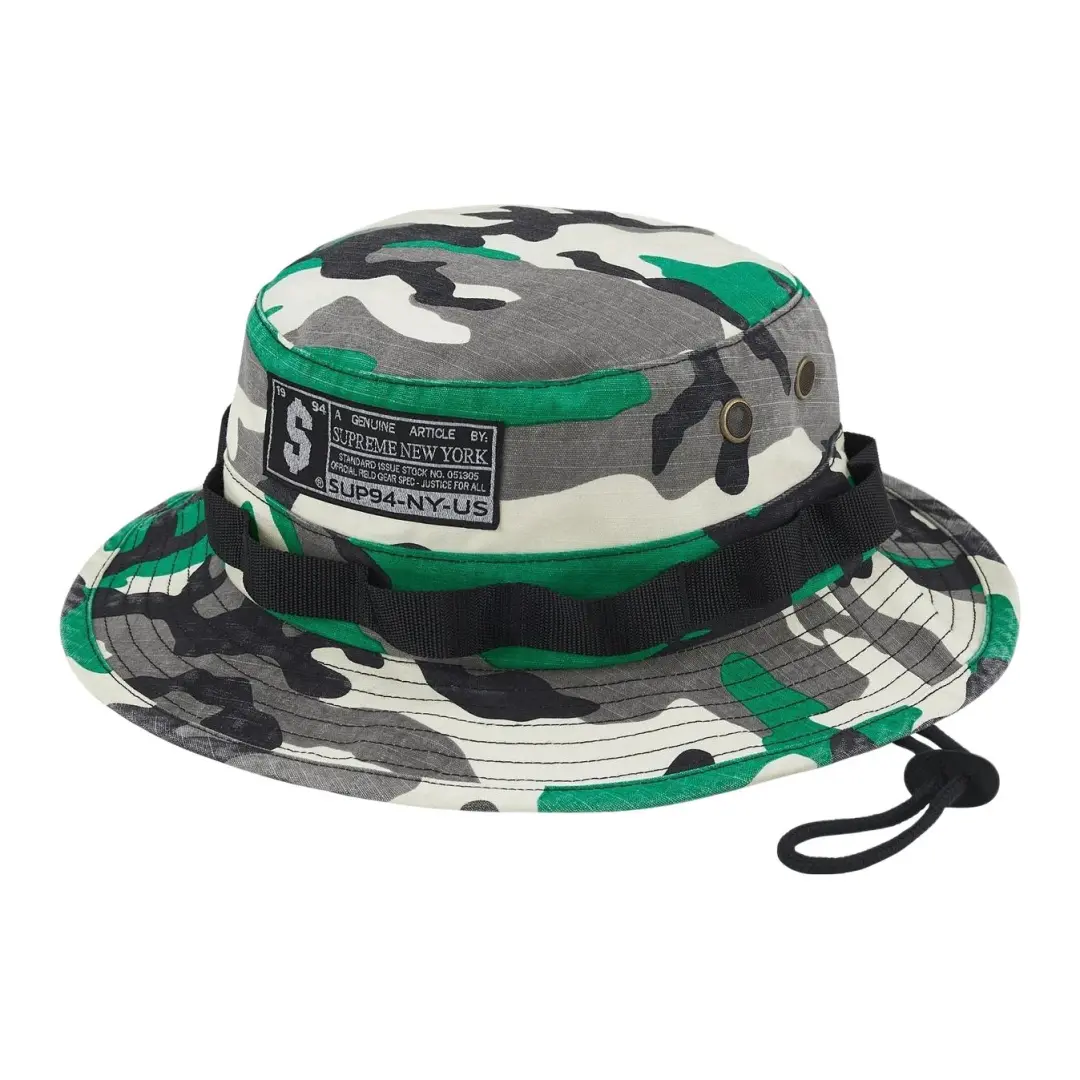 Supreme Bucket Hats Unisex Green/Blue/Black/Snow Camouflage