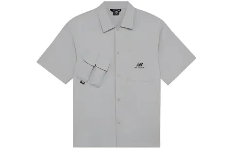New Balance Shirts Men's Gray Lapel Moderate Other