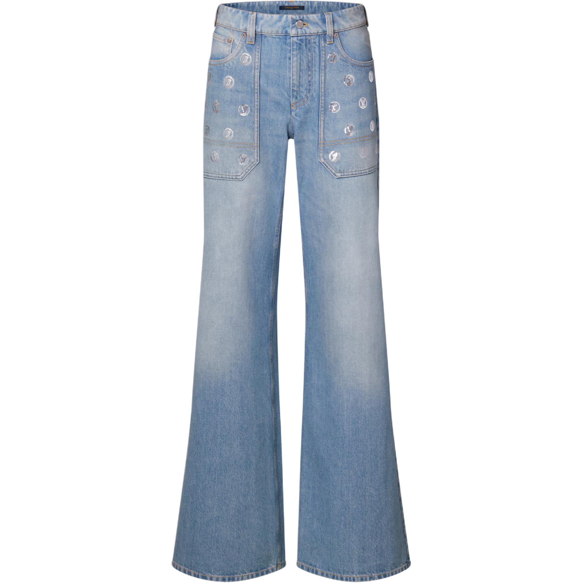 LOUIS VUITTON Ski trousers with zipper, jeans, with your logo imprint
