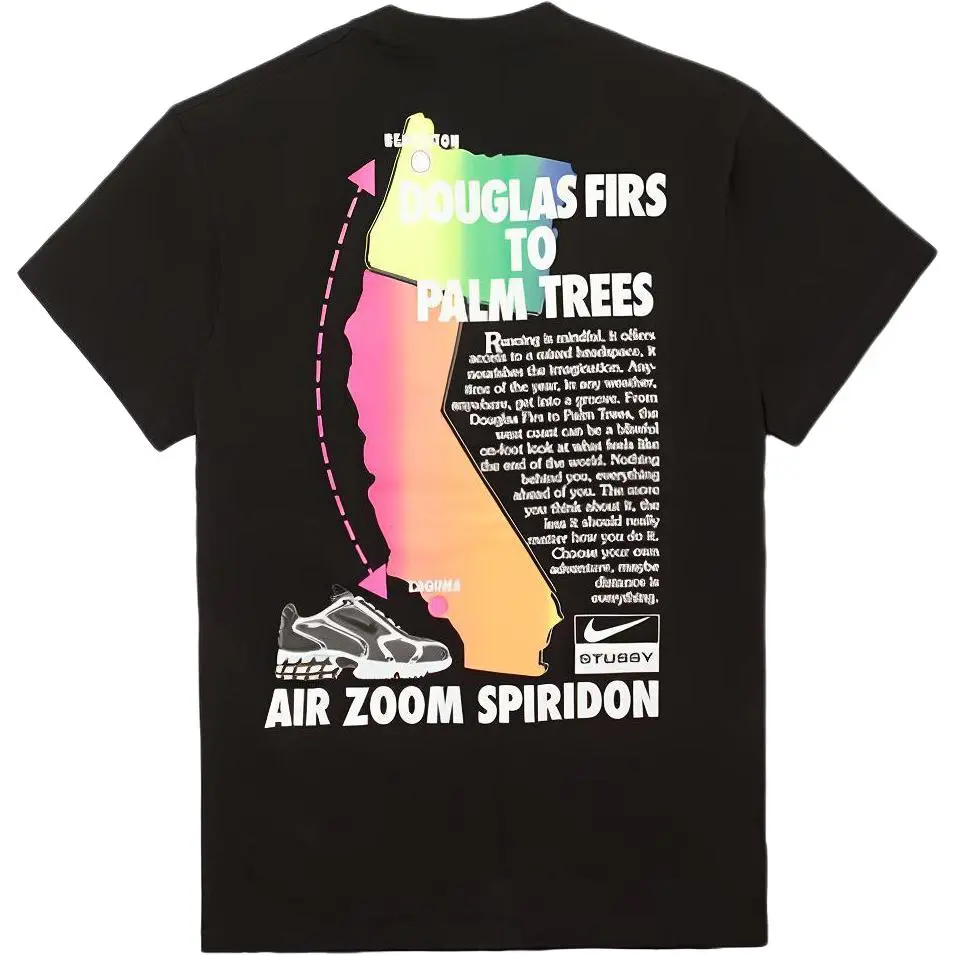 Nike X Stussy Air Zoom Spiridon Douglas Firs To Palm Trees T shirt