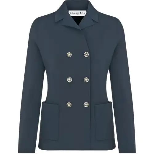 DIOR Business Suits Women's Haze Blue Suit Collar Moderate