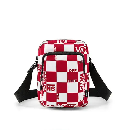 Vans Print Checkerboard Crossbody Bag, Shoulder Bag Regular Unisex Red