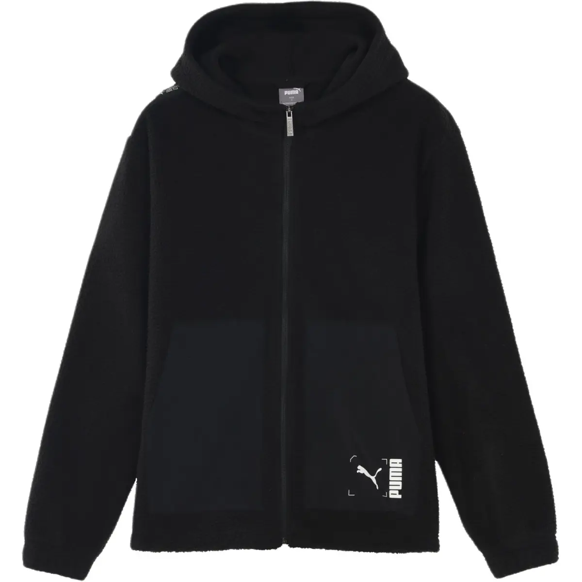 PUMA Velvet Jackets Men's Black Hooded Moderate Straight Fit