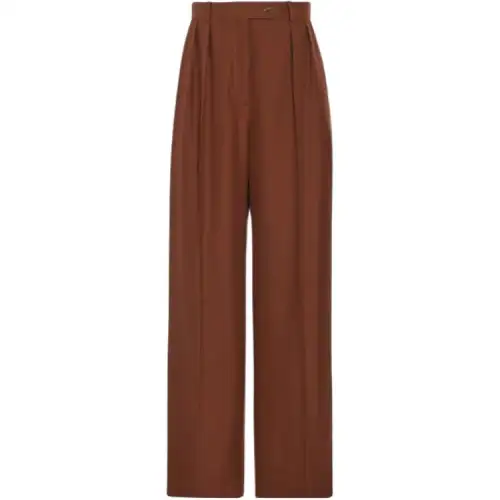 THE ROW Knitted Sweatpants Women's Brown Moderate Straight Fit Pants