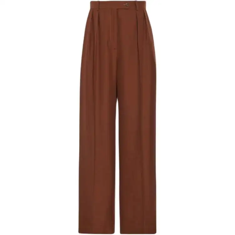 THE ROW Knitted Sweatpants Women's Brown Moderate Straight Fit Pants