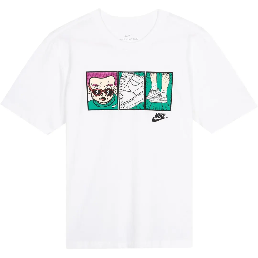 Nike T Shirts Men's Crew Neck Moderate Straight Fit