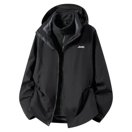 Jeep Windbreaker Jackets Unisex Hooded Moderate