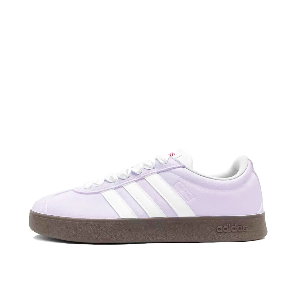 Adidas VL COURT 2.0 Purple Brocade Synthetic Leather, Split Cow Leather Coverage Abrasion Resistant Low top