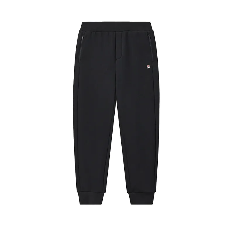 FILA Heritage Fleece Lined Thermal Classic Logo Comfortable Casual Versatile Elastic Cuff Knitted Sweatpants Men's