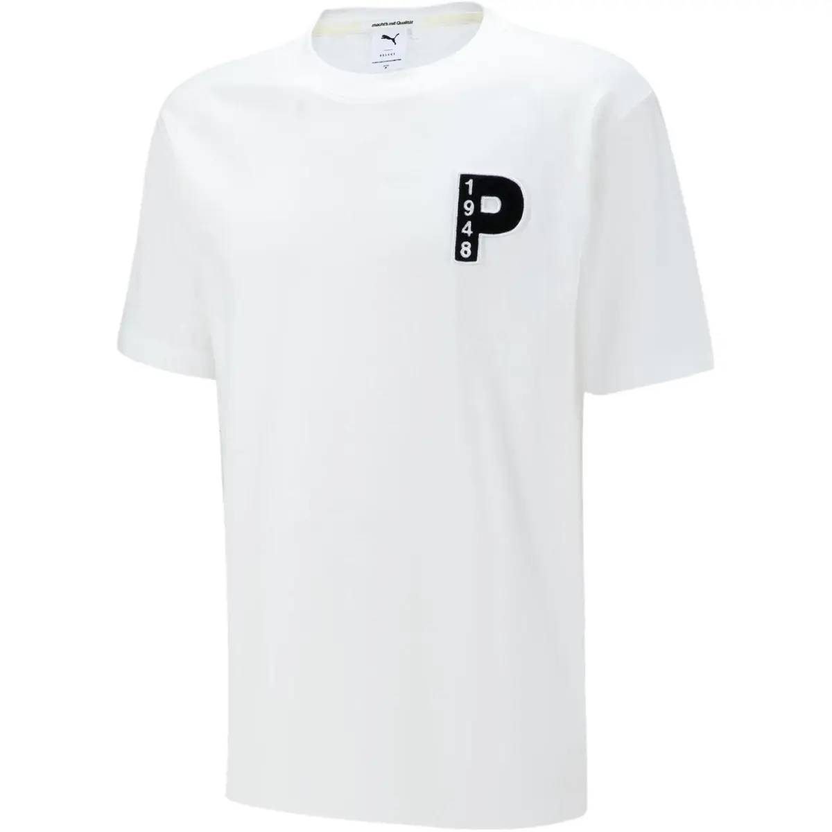 PUMA T-Shirts Unisex White Crew Neck Moderate