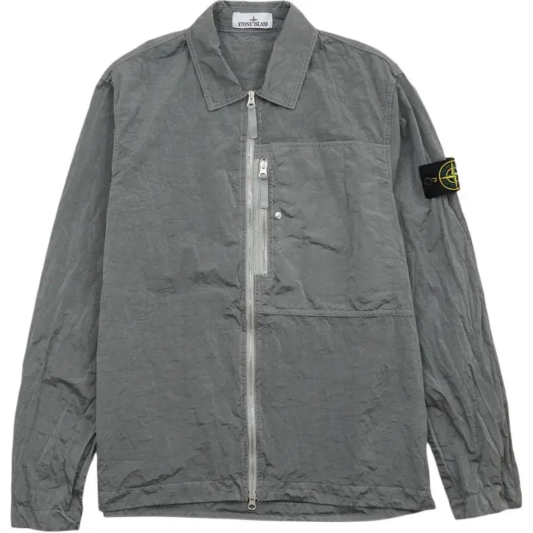 Stone Island zip-fastening patch-pocket shirt jacket