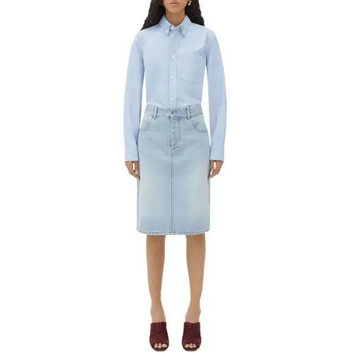 Bottega Veneta SS23 Denim Long Skirt Women's