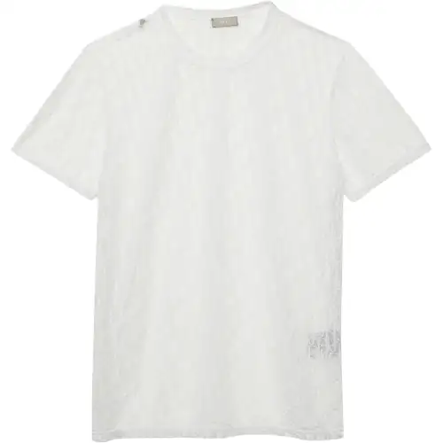 DIOR Quarterly New Products T Shirts Men's White Crew Neck Moderate Straight Fit