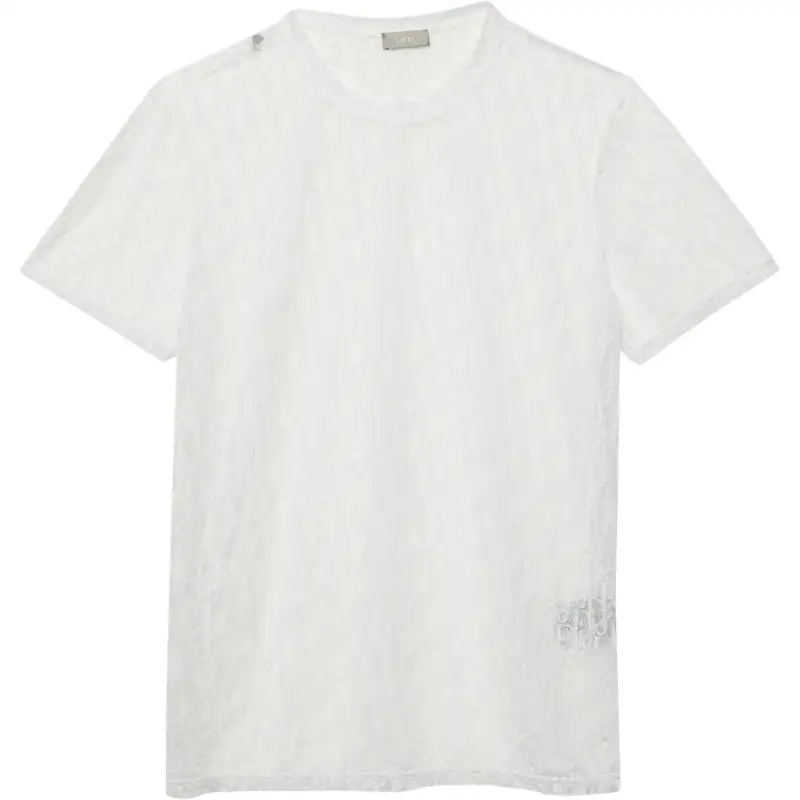 DIOR Quarterly New Products T Shirts Men's White Crew Neck Moderate Straight Fit