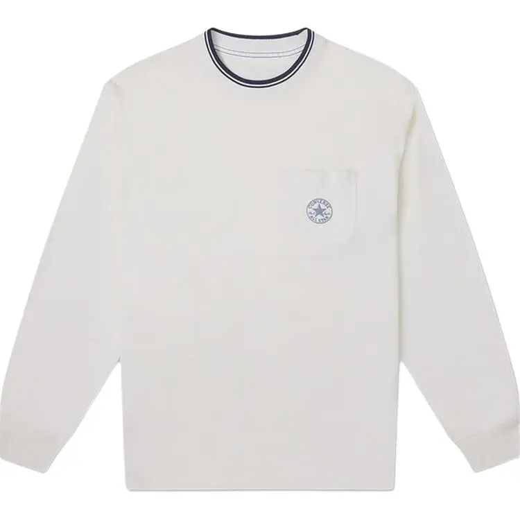 Converse T-Shirts Men's Ivory Crew Neck Moderate Straight Fit