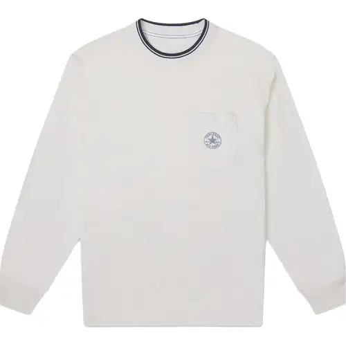Converse T Shirts Men's Ivory Crew Neck Moderate Straight Fit