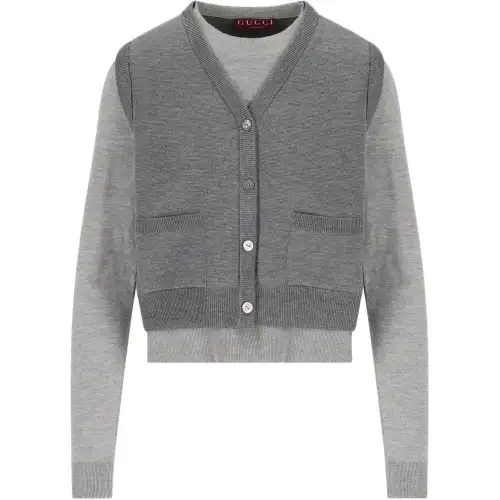 Gucci Vest Overlay Knit Sweater