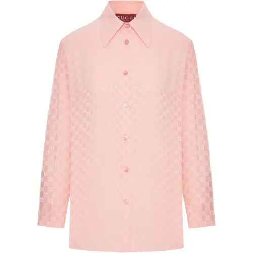 Gucci Monogrammed Long-Sleeve Shirt