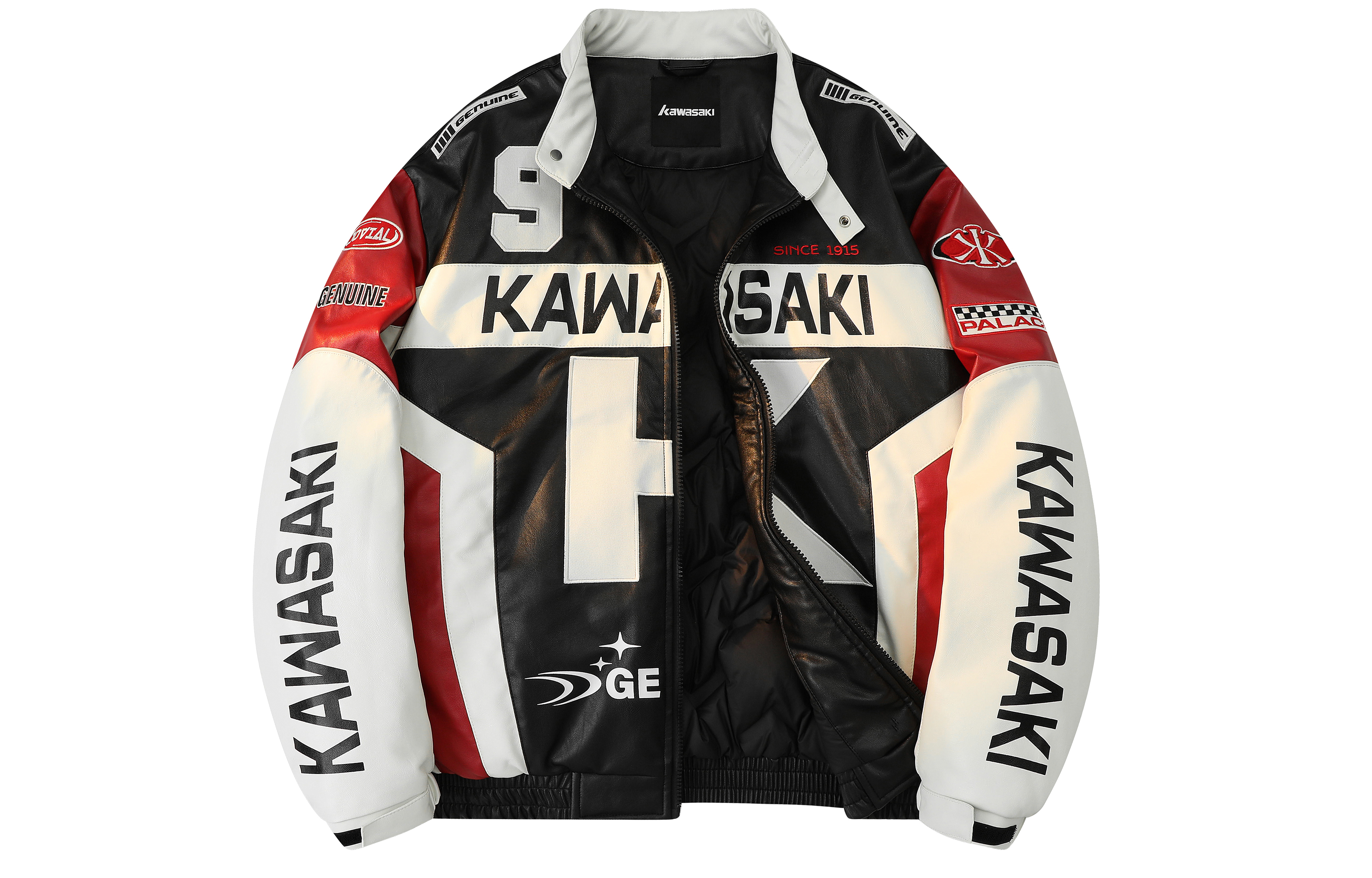 Куртка Kawasaki 90 PU (черно-белая)