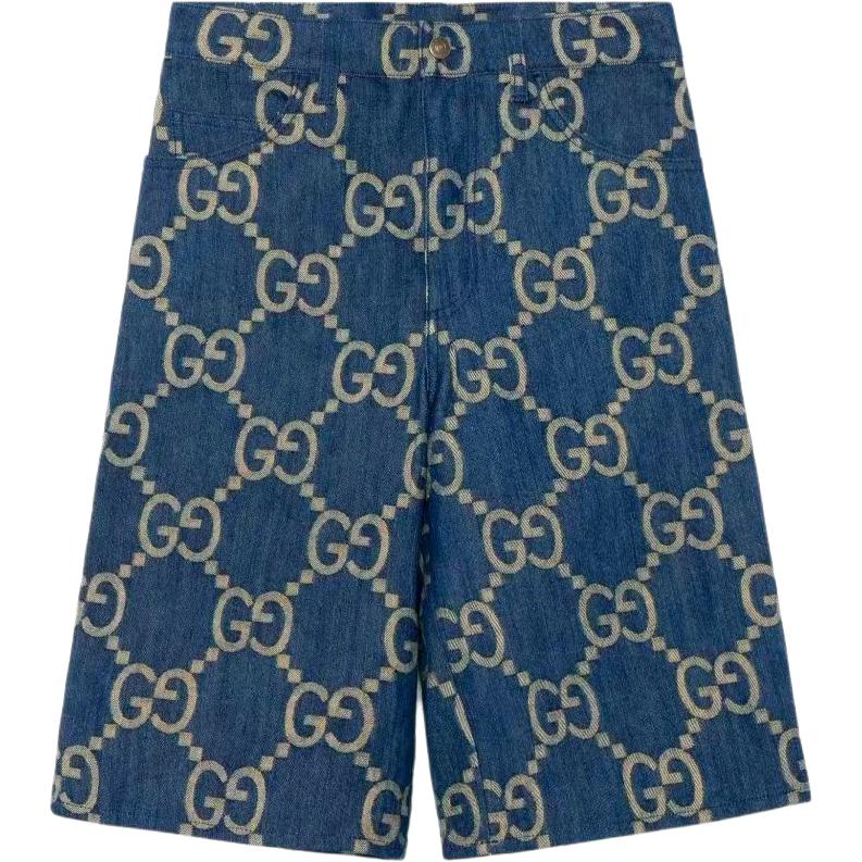 Мужские шорты Gucci Logo (коричневые)