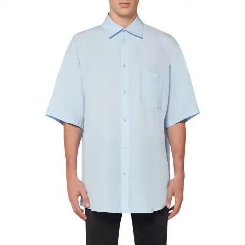 Balenciaga Shirts Men's Blue Moderate