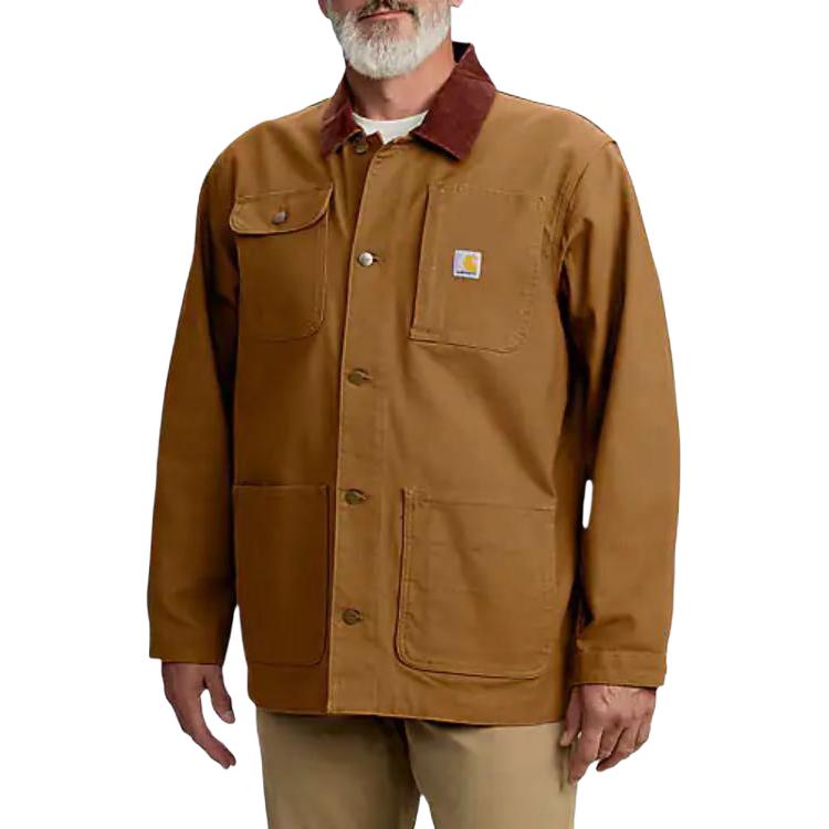Мужская куртка Carhartt Rugged Flex Duck Loose Fit Chore Coat (коричневая)