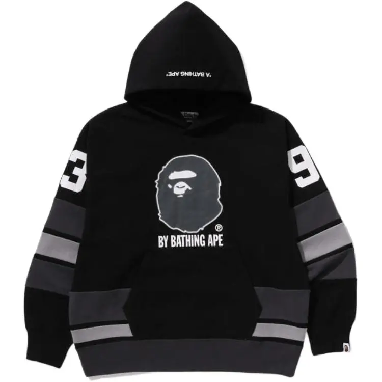 A Bathing Ape ape graphic striped hoodie