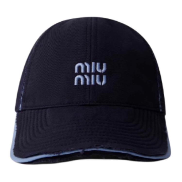 Женская кепка MIU MIU (бело-синяя)