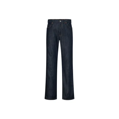 GUCCI Jeans Men's Dark Blue Moderate Straight Fit Pants