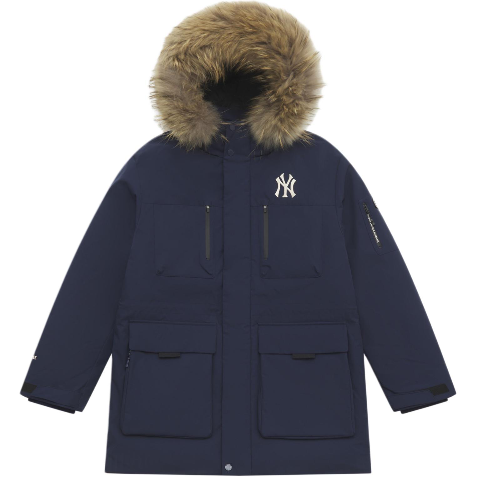 MLB Base velvet waterproof water repellent cloth with velcro, down jacket with zipper for men and women, goose down, with embroidery, with your logo imprint