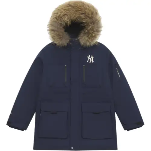 MLB Base velvet waterproof water repellent cloth with velcro, down jacket with zipper for men and women, goose down, with embroidery, with your logo imprint