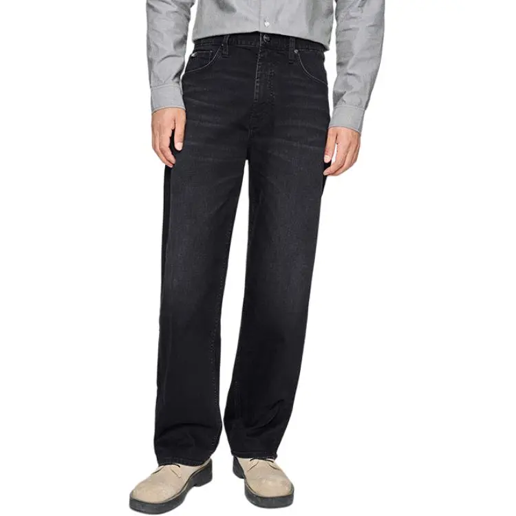 Lee Jeans Men's Black Gray Color Moderate Wide Leg Pants