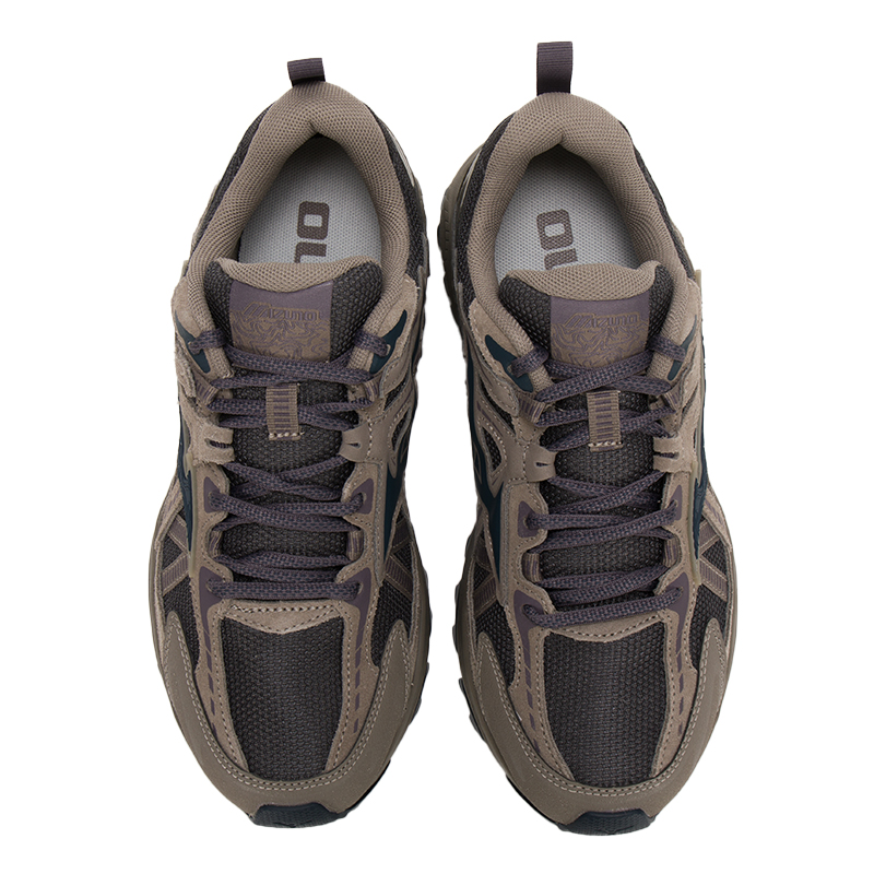 Mizuno Racer Trail Cushioning Breathable Lightweight Running Shoes Unisex Gray