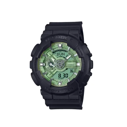 CASIO Unisex Liquid Crystal/Analog Dual Display Series Green Watch GA-110CD-1A3PR
