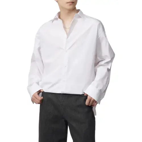 Prada triangle-logo cotton shirt