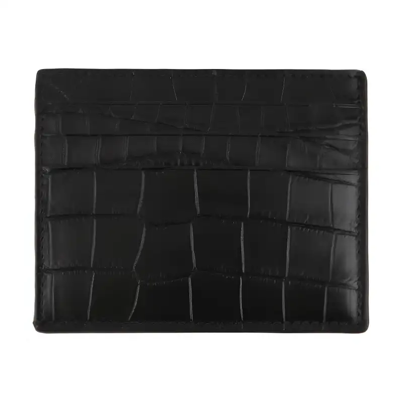 Bottega Veneta Cow Leather Card Holder Men's Black