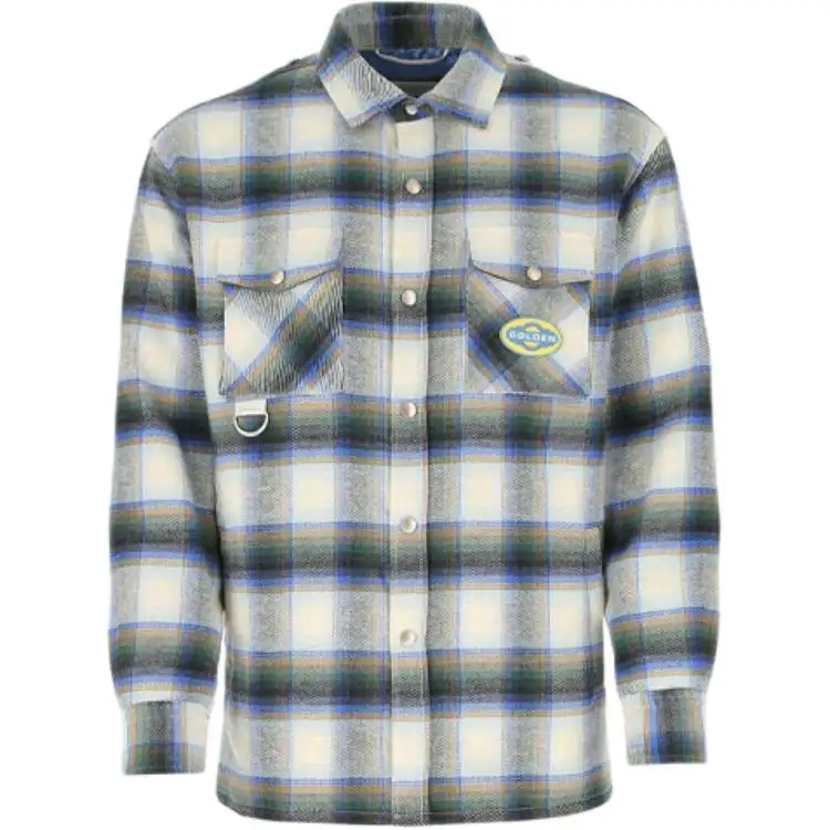 Golden Goose Shirts Men's Gray Lapel Moderate Other