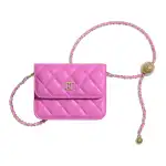 CHANEL Lambskin Fanny Pack Women's Pink
