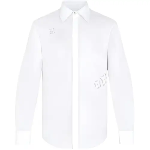 LOUIS VUITTON New Quarterly Products Of LV Shirts Men's White Moderate Other