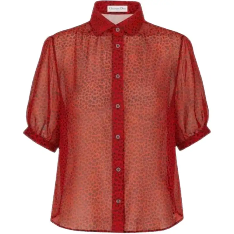 DIOR Shirts Women's Red Lapel Moderate Other