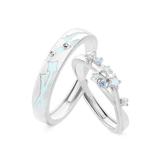 VIVIWELL 925 Silver Zircon Rings Unisex