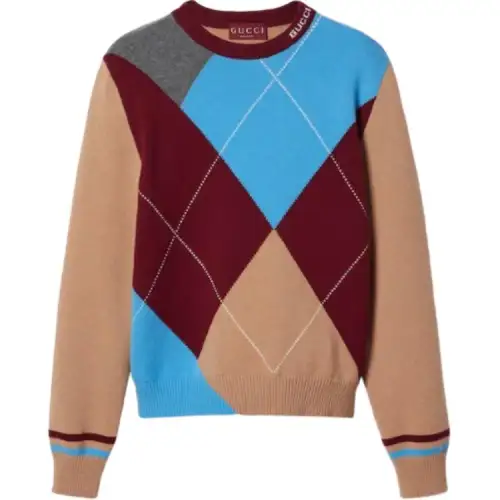 GUCCI SS25 Cashmere Sweater Men's Multicolor