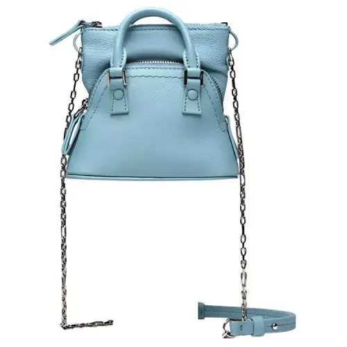 Maison Margiela 5AC Goatskin Handbag, Shoulder Bag, Crossbody Bag Women's Light Blue
