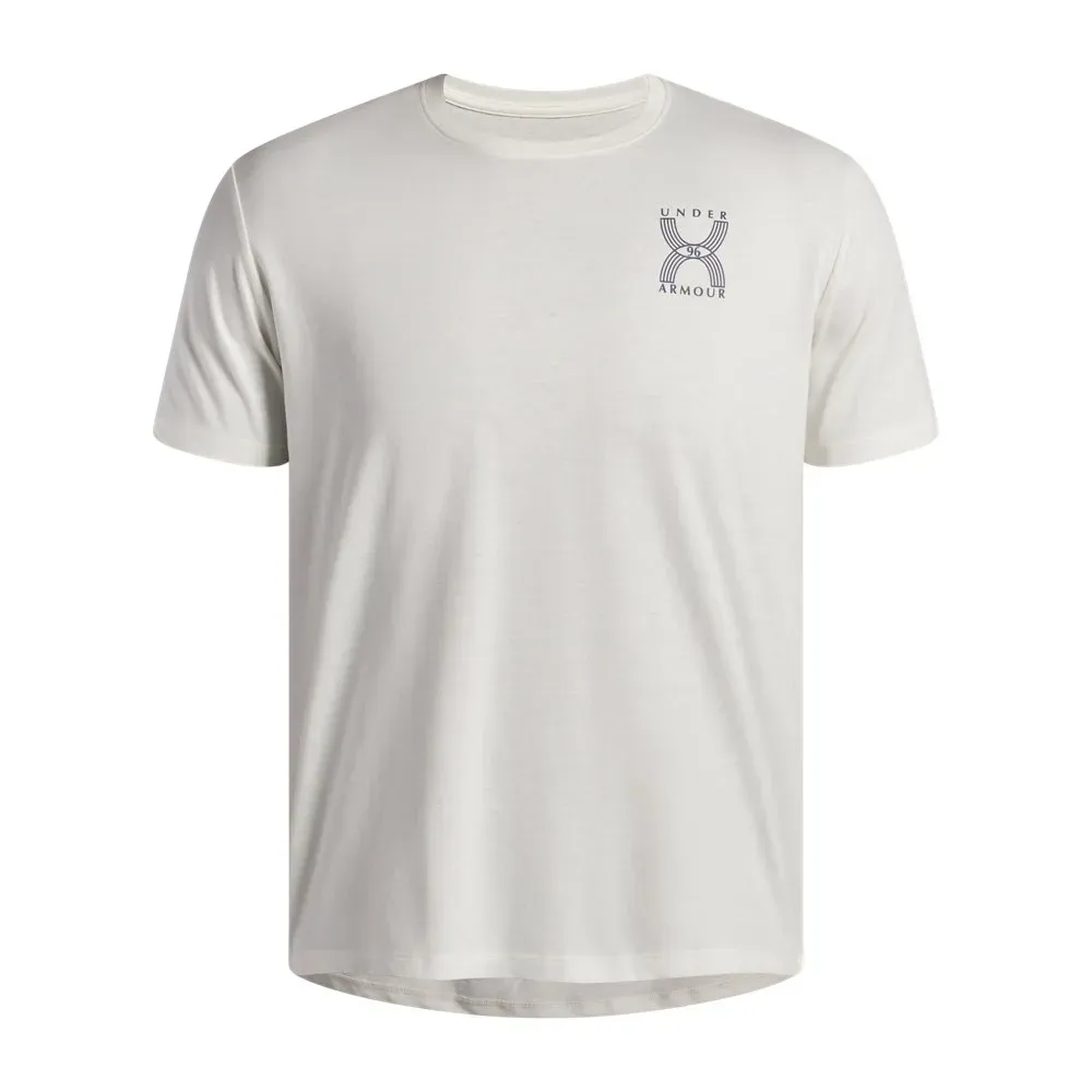 Under Armour SS25 T Shirt Men's White Stone Gray/Downpour Gray