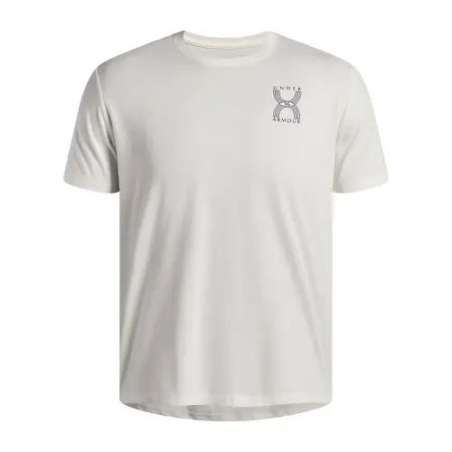 Under Armour SS25 T Shirt Men's White Stone Gray/Downpour Gray