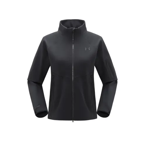 Under Armour Jackets Women's Black Stand Collar Moderate Soft Shell