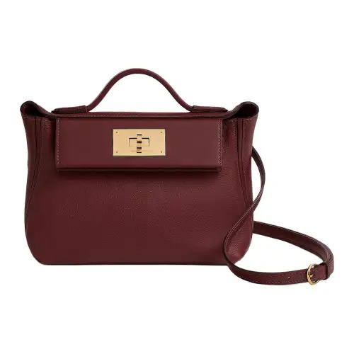 HERMES 24/24 Evercolor & Swift Calfskin Handbag Mini Women's Hermes Red