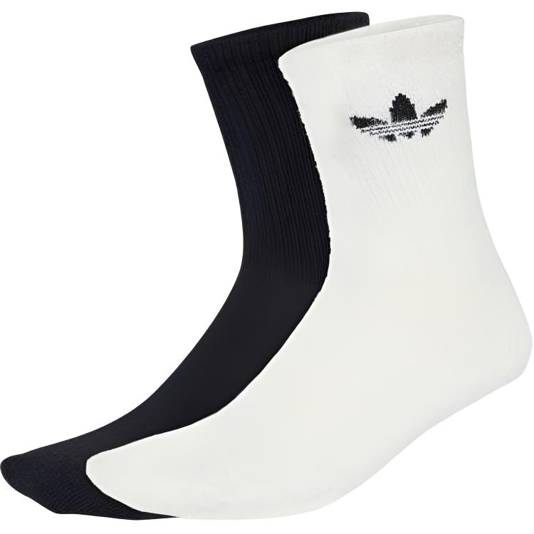 Adidas Originals fluffy logo crew socks (pack of two)