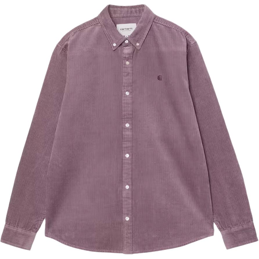 Мужская рубашка Carhartt WIP с вышивкой (оливковая)